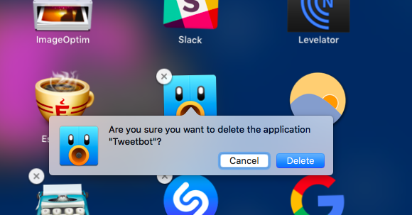 How to remove apps from mac os x